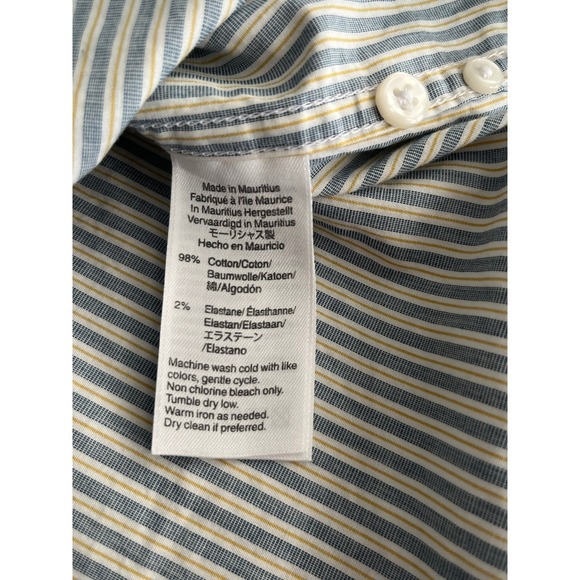 J Crew Slim Untucked Shirt Blue Stripe - Picture 7 of 7